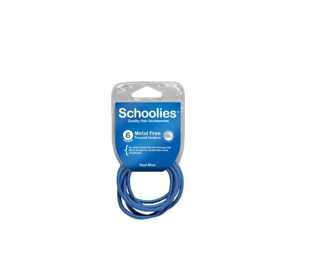 Schoolies Ponytail Holders (metal free) - Kool Blue