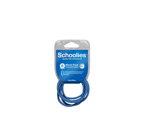 Schoolies Ponytail Holders (metal free) - Kool Blue