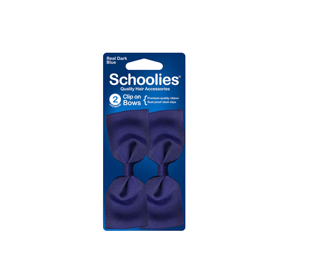 Schoolies Bows with Clips - Real Dark Blue