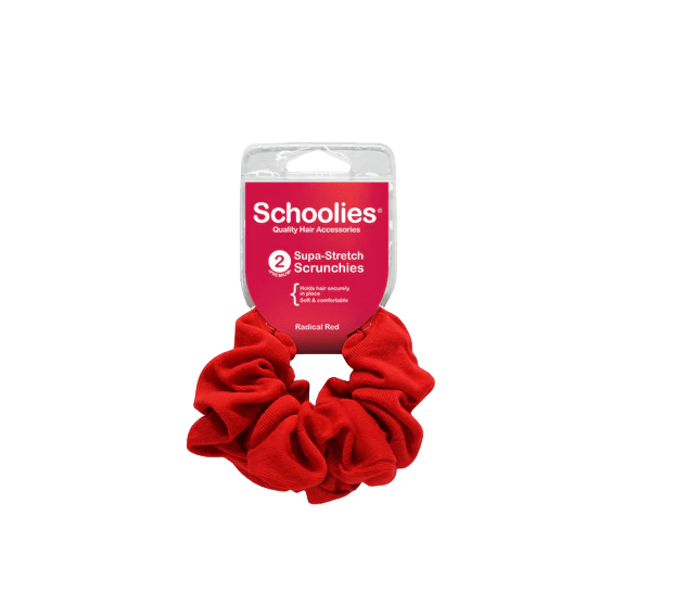 Schoolies Supa Stretch Scrunchies - Radial Red