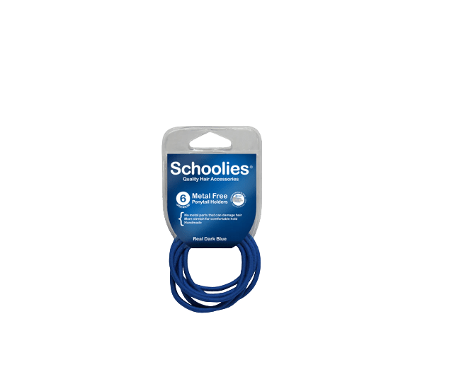 Schoolies Ponytail Holders (metal free) - Real Dark Blue