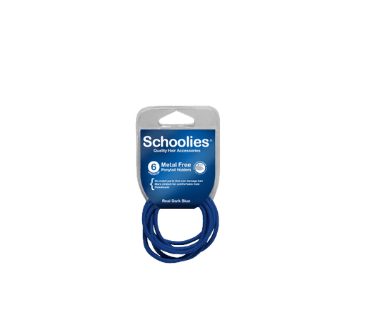 Schoolies Ponytail Holders (metal free) - Real Dark Blue