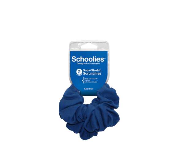 Schoolies Supa Stretch Scrunchies - Kool Blue