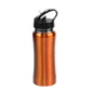 Stainless steel drink bottle with straw 580ml - Orange