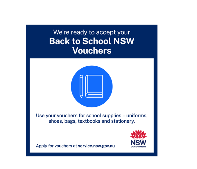 Kangaroo Kits Back to School Service NSW Vouchers