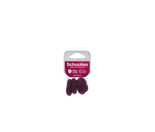 Schoolies Hair Coils - Mad Maroon