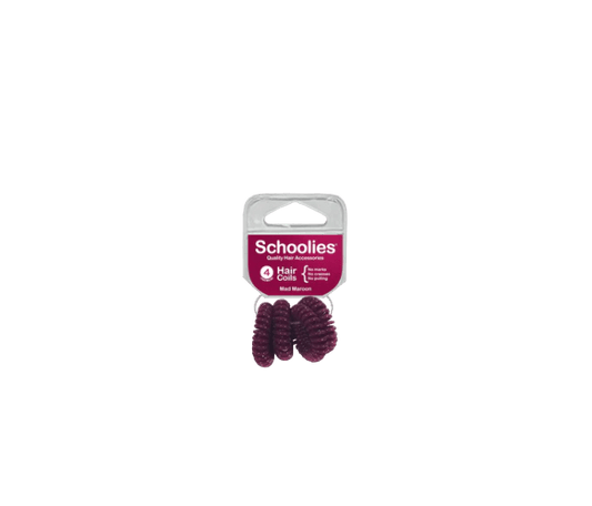 Schoolies Hair Coils - Mad Maroon